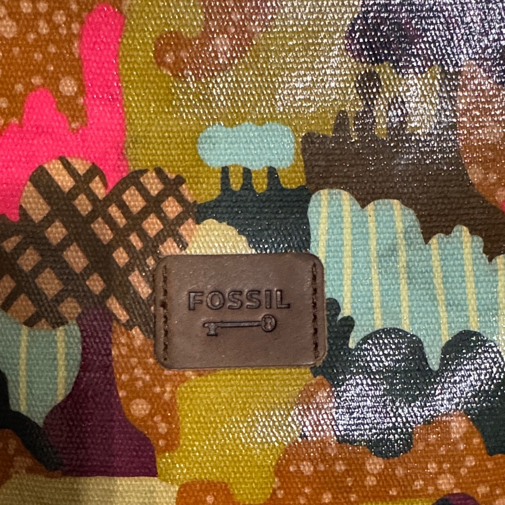 Fossil Multicolor Patterned Cosmetic Zip Pouch - … - image 2